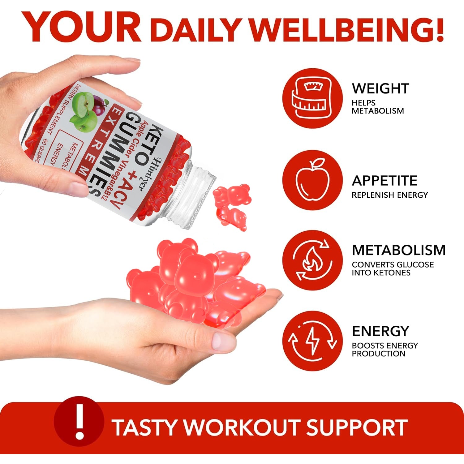 Malic Apple Cider Vinegar & B12 Gummies