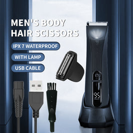Men’s Waterproof Body Hair Trimmer