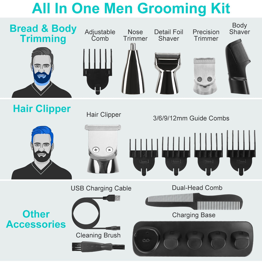 Mens Waterproof Trimmer Set