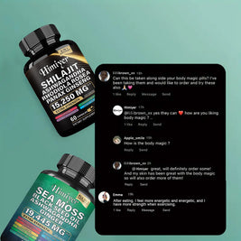 Sea Moss Shilajit Ashwagandha Black Seed Oil Set