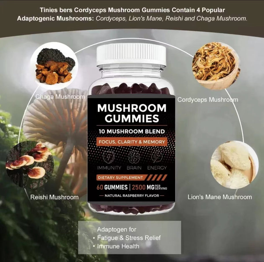 10 Mushroom Blend Gummies